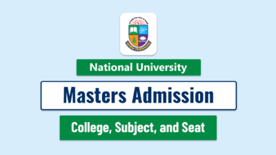 Masters College list and Seat for Admission
