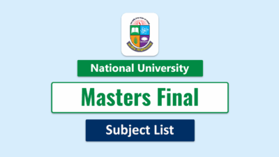 Masters Final Subject List